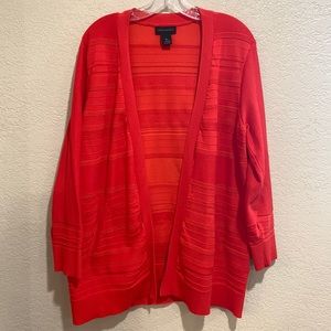 Investments Orange Cardigan Sweater XL